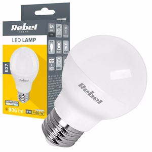 Rebel G45 E27 LED spuldze, 8 W, 4000 K, 230 V