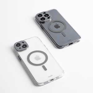 Moshi iGlaze MagSafe vāciņš ierīcei iPhone 15, caurspīdīgs ar “Meteorite Gray” krāsas detaļām