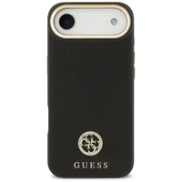 Guess Graudains Strass Logotips Magnētiskais viedtālruņa apvalks iPhone Air - melns