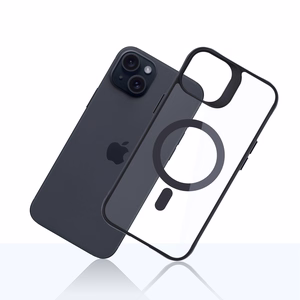 3mk Satin Armor Magnētiskais viedtālruņa apvalks ar MagSafe iPhone 15 - caurspīdīgs ar melnu rāmi
