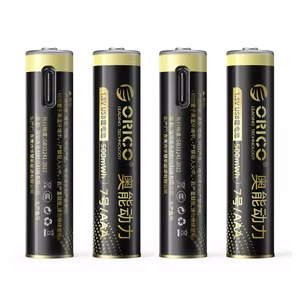Orico Ener-G EG7C AAA litija baterijas 1.5V 500mWh uzlādējamas ar USB-C 4 gab.