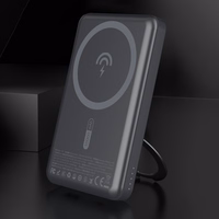 Dudao K28S 20W PD 5000mAh Portatīvais lādētājs ar Magnētisko funkciju un statīvu - pelēka