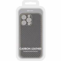 TEL PROTECT Leather Carbon viedtālruņa apvalks Iphone 11 melns