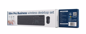 GEMBIRD KBS-WPS-01 bezvadu tastatura un pele, ENG, melna