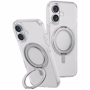 Uniq Swivix 360 rotējošs statīvs viedtālruņa apvalks iPhone 16 Plus - caurspīdīgs