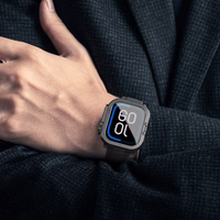 AmazingThing Titan Pro Metal Maciņš Apple Watch 11 46mm Aluminum - Melns