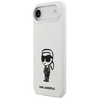 KARL LAGERFELD viedtālruņa apvalks IPHONE 17 Air saderīgs ar Magnētisko KLHMP17MSKIGROH (Silicone W/ KL Sketch & Logo) balts