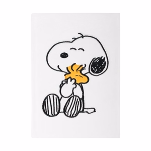 Snoopy Lazy Days A5 piezīmju grāmatiņa ar plīša vāku