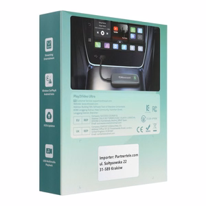 Bezvadu CarPlay/Android Auto Adapteris Ottocast Play2Video Ultra melns