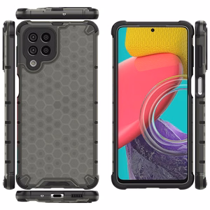 Honeycomb case бронированная крышка с гелевой рамкой для Samsung Galaxy M53 5G чёрный