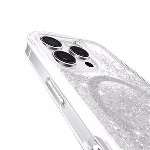 Case-Mate Waterfall MagSafe vāciņš ierīcei iPhone 16 Pro, sudraba krāsā