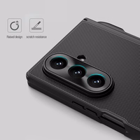 Nillkin Super Frosted Shield Fold Magnētiskais viedtālruņa apvalks priekš Samsung Galaxy Z Fold 7, saderīgs ar MagSafe - melns