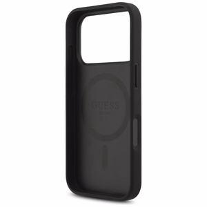 Guess 4G Circle Classic Logo Magnētiskais viedtālruņa apvalks iPhone 17 Pro - melns