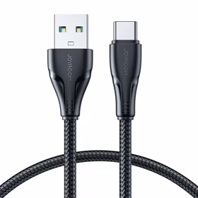 Joyroom Surpass Series A11 USB-A / USB-C 3A kabelis 1.2 m - melns