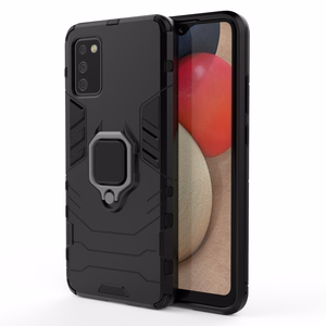 Ring Armor izturīgs hibrīda viedtālruņa apvalks ar magnētisko turētāju Samsung Galaxy A03s (166.5) melns