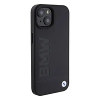 BMW BMHMP15SSLLBK iPhone 15 6.1" melns/melns Magsafe cietais apvalks Signature Logo Imprint