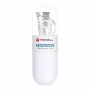 Forcell TUBE (C316) USB kabelis Lightning 1m balts