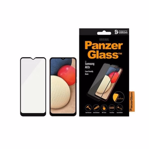 PanzerGlass E2E Super+ antibakteriālais aizsargstikls Samsung Galaxy A02s - ar melnu rāmi