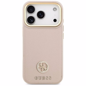 Guess Graudains Strass Logotips Magnētiskais viedtālruņa apvalks iPhone 17 Pro - rozā