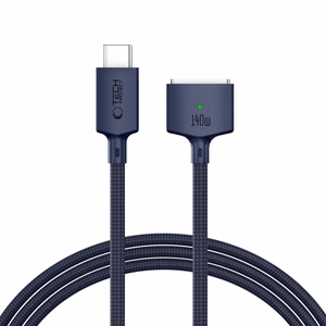 Tech-Protect MMC01 Ultraboost USB-C / USB-C MagSafe 3 140W 200cm kabelis MacBook - tumši zils
