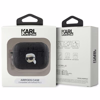 Karl Lagerfeld Monogramma Karl galvas apvalks AirPods Pro 2 - melna