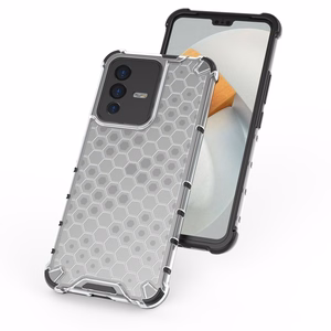 Honeycomb case бронированная крышка с гелевой рамкой для Vivo V23 5G прозрачный