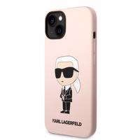 Karl Lagerfeld KLHMP14MSNIKBCP iPhone 14 Plus 6.7" Rozā/rozā kietais apvalks Silikona Ikoniskais Magnētiskais