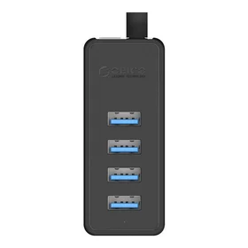 Orico W5P-100 USB uz 4x USB 3.0 Hub adapteris (melns)