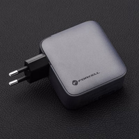 FORCELL F-ENERGY GaN VT-46 pelēks ceļojuma lādētājs 3 x Type C + USB A PD QC4.0 5A 100W ar PD
