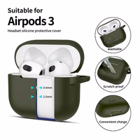 Tech-Protect silikona apvalks austiņām Apple AirPods 3 - zaļš