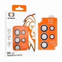 Aizsargstikls Tel Protect Titanium Lens 99% AR uz kameras Samsung Galaxy S25 Ultra caurspīdīgs (5 objektīvi)