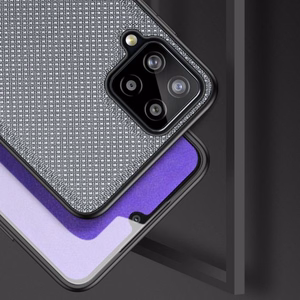 Dux Ducis Fino apvalks pārklāts ar neilona materiālu Samsung Galaxy A22 4G pelēks