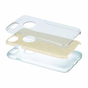 Glitter 3in1 korpuss Xiaomi Redmi 13C 5G zelta krāsā