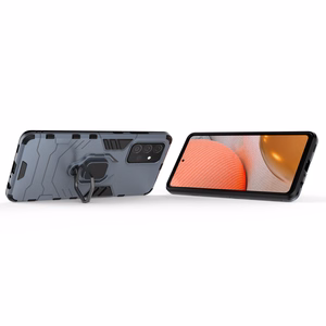 Ring Armor viedtālruņa apvalks ar statīvu Samsung Galaxy A72 4G zils
