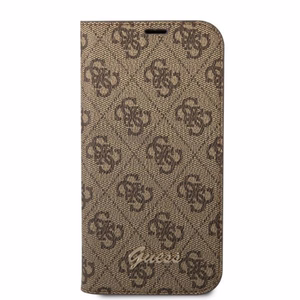 Guess GUBKP14XHG4SHW iPhone 14 Pro Max 6.7 "brūna / brūna grāmata 4G Vintage Gold Logo