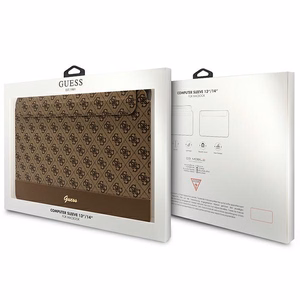 Guess 4G Stripe Metal Logo apvalks 14" klēpjdatoram - brūns
