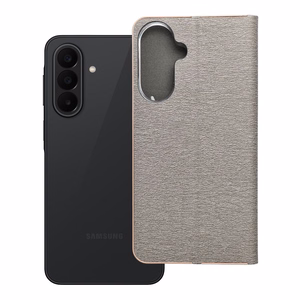 Atvēramais maciņš priekš Samsung A27 Luna Book Gold sudrabains