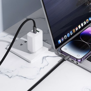 Plakans kabelis USB C uz Lightning Hoco PD 30W 1 m X125 melns