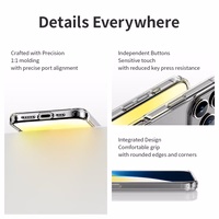 Rock Crystal Series Magnētiskais viedtālruņa apvalks Iphone 16 Plus caurspīdīgs