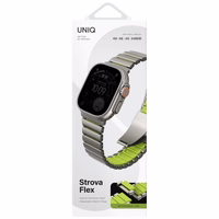 UNIQ Strova Flex siksniņa Apple Watch 44/45/46/49mm Series 1/2/3/4/5/6/7/8/9/10/11/SE/SE2/SE3/Ultra/Ultra 2/Ultra 3 sudraba-laima