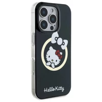 Hello Kitty IML Jautrā lente magnētiskais iPhone 16 Pro Max viedtālruņa apvalks - melns
