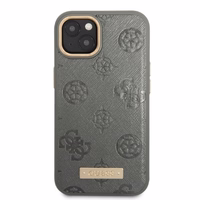 Guess GUHMP13MSAPSTG iPhone 13 6.1" pelēks/pelēks cietais apvalks Peony Logo Plate Magnētiskais