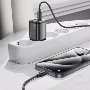 Зарядное устройство для телефона Hoco USB A + USB C QC3.0 PD 3A 20W + кабель USB C to Lightning N52 чёрное