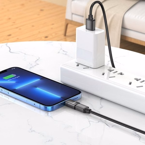Adapteris Hoco UA17 Lightning uz Type-C melns