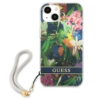 Guess GUHCP13SHFLSB iPhone 13 mini 5.4" zils/zils cietais apvalks Ziedu Siksniņa