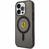 Ferrari FEHMP14XURKK iPhone 14 Pro Max 6.7" melns cietais viedtālruņa apvalks daļēji caurspīdīgs magnētiskais (MagSafe)