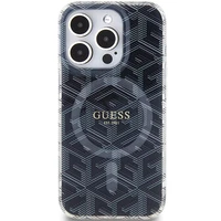 Guess IML GCube MagSafe viedtālruņa apvalks iPhone 15 Pro Max - melns