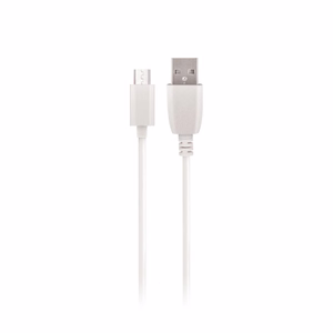 Kabelis USB - microUSB 1,0 m 2A balts