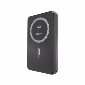 Dudao K14S magnētiskais 20W 5000mAh 1x USB-A 1x USB-C melns portatīvais lādētājs