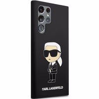 Karl Lagerfeld Silikona Ikonik viedtālruņa apvalks Samsung Galaxy S24 Ultra - melns
